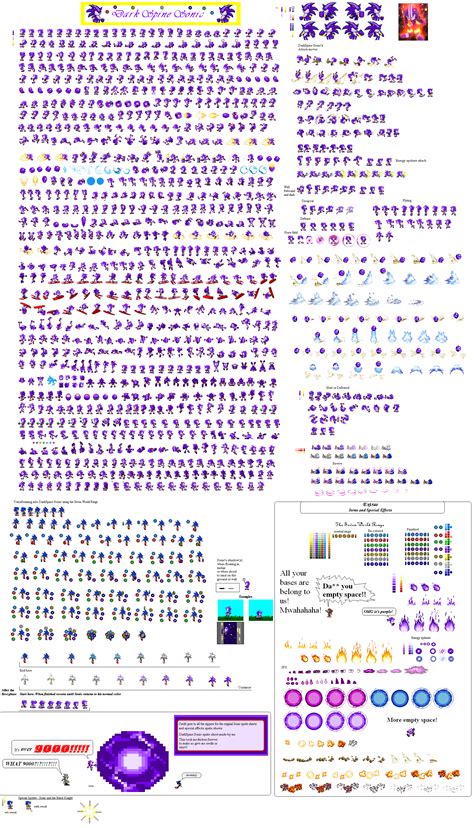 Darkspine Sonic sprite sheet by Redballbomb on Newgrounds