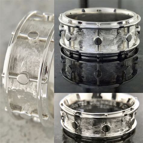 Drum Jewelry Musicianrings By Atlas Jewelry Drums Wedding Ring Bands