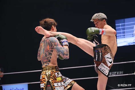 【rizin】いきなりド派手な失神ko！ 左ハイキック一閃、タトゥーだらけの相手を34秒殺 Encount