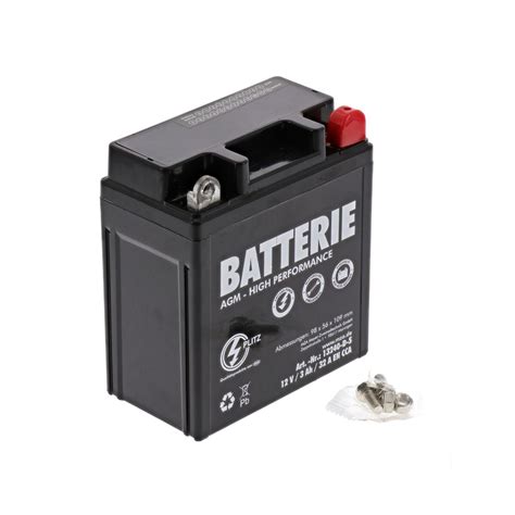 AGM Batterie 12V 3 0 Ah YB3L BS Simson Schwalbe Star Und Spatz