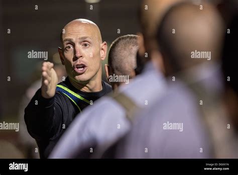 Sergeant Major Blaine J Huston Yells Instructions To Drill Sergeant