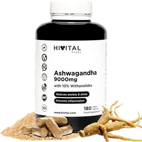 Ashwagandha 9000 Mg 180 Cápsulas Veganas Para 6 Meses con Ofertas en