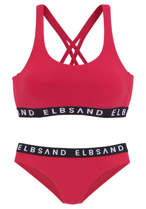 Elbsand Bustier Bikini Edith Rot Cup A B Lascana De