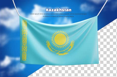 Premium Psd D Banner Flag Of Kazakhstan Or D Kazakhstan Waving