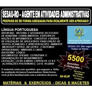 Apostila SESAU RO TÉCNICO em ENFERMAGEM Teoria 5 900 Exercícios