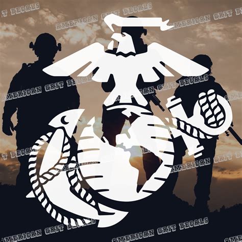 USMC EGA Car Vinyl Decal Marine Corps Car Decal Official Hobbyist of ...