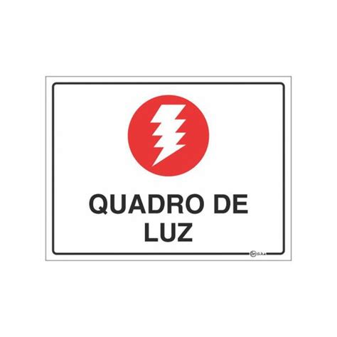 Placa De Sinaliza O Quadro De Luz X Poliestireno Indica Placa