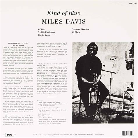 Miles Davis Kind Of Blue Reissue 180gm Vinyl LP For Sale Online And