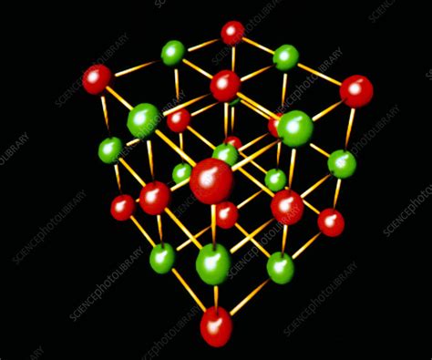 Model of sodium chloride crystal lattice - Stock Image - A504/0012 ...