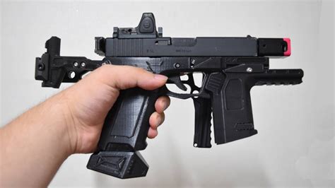 3d Printing Airsoft Modular Glock Sbr Kit Youtube