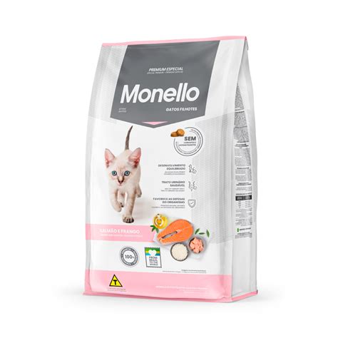 Ração Monello para Gatos Filhotes Sabor Salmão e Frango