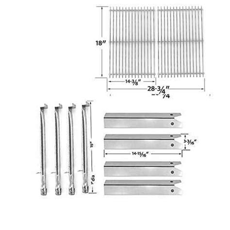 Uniflame Pinehurst Gbc750w Replacement Kit Includes Burner Heat Shield And Grates For Sale Online