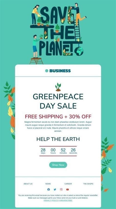 Greenpeace Day Sale Email Template By Full Name Stripo Email