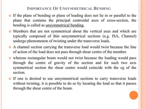 Unsymmetrical Bending Ppt