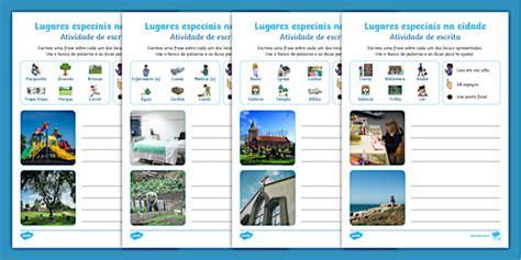 Lugares Especiais Na Cidade Atividade De Escrita Twinkl