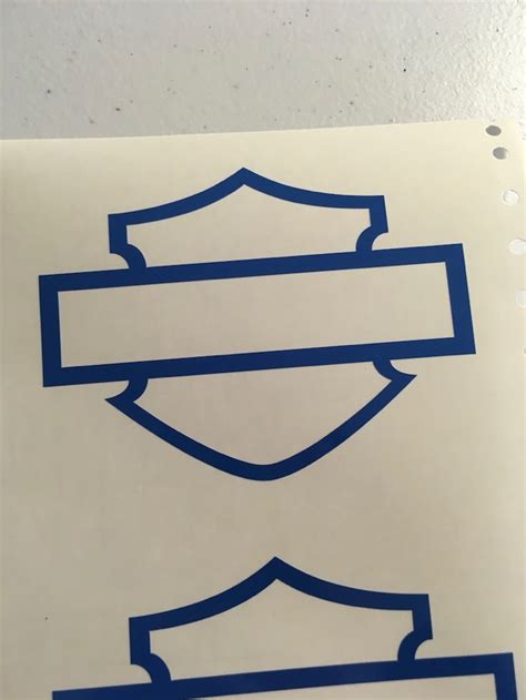 Thick Harley Davidson Bar And Shield Outline Decal