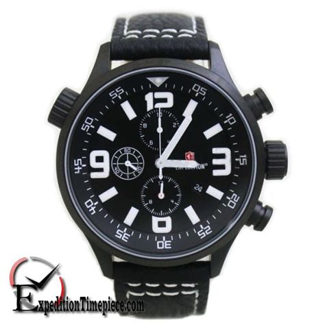 Jual Jam Tangan Expedition E M Black White Shopee Indonesia