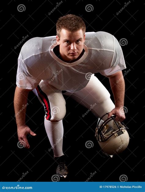 Football Player Stock Photo Image Of White Helmet American 17978526