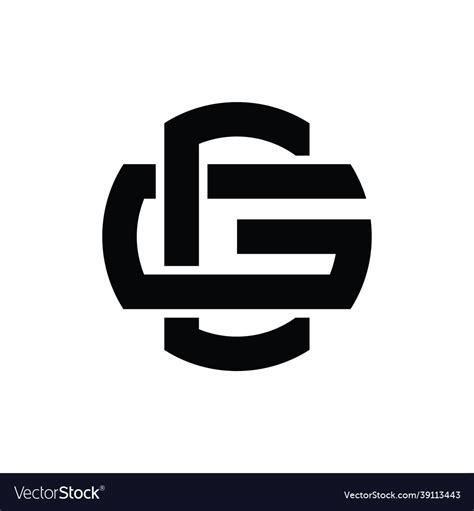 Cg Logo Monogram Design Template Royalty Free Vector Image