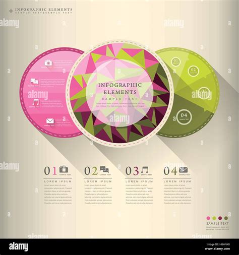 Flat Design Vector Abstract Pie Chart Infographic Elements Stock Vector