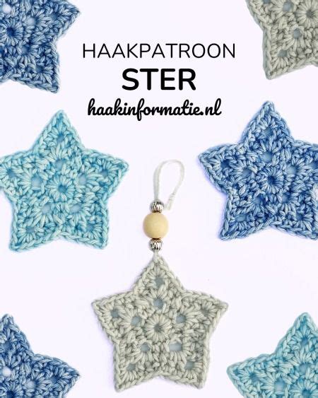 Haakpatroon Ster Haakinformatie Haakpatroon Haken Kerst Bobble