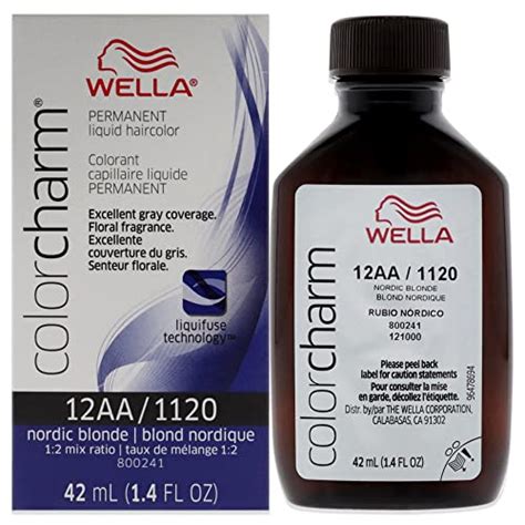 Wella ColorCharm Permanent Liquid Hair Color For Gray Coverage 12AA