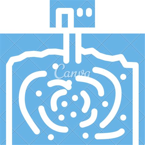 Underground Storage Bacteria Biogas Glyph Icon Vector Illustration 素材