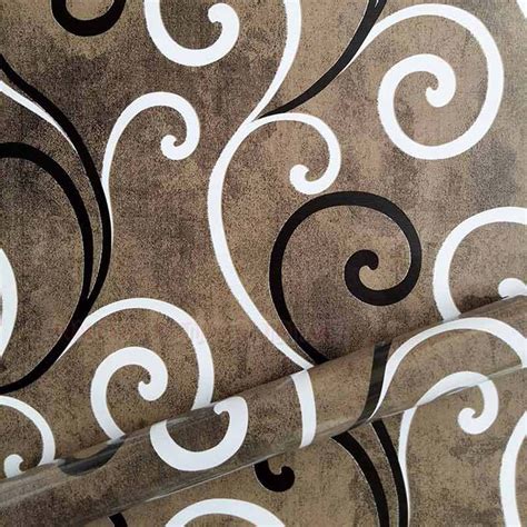 Jual OEM Wallpaper Dinding Motif Batik Ulir Wallpaper Dinding Coklat