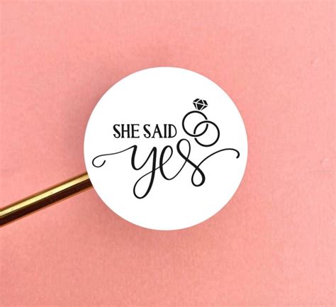 She Said Yes Stickers Wedding Stickers Bridal Stickers Bridal Shower