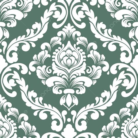 Vector Damask Seamless Pattern Element Background Wallpaper