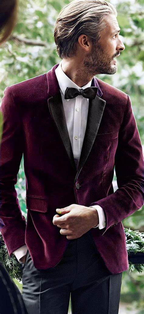 Latest Coat Pant Designs Burgundy Velvet Men Suits Formal Custom Groom