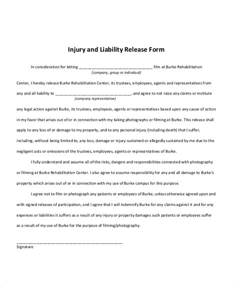 Accident Waiver And Release Of Liability Form Template Free Doctemplates