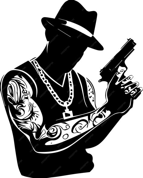 Premium Vector Gangstar Vector Tattoo Design 2