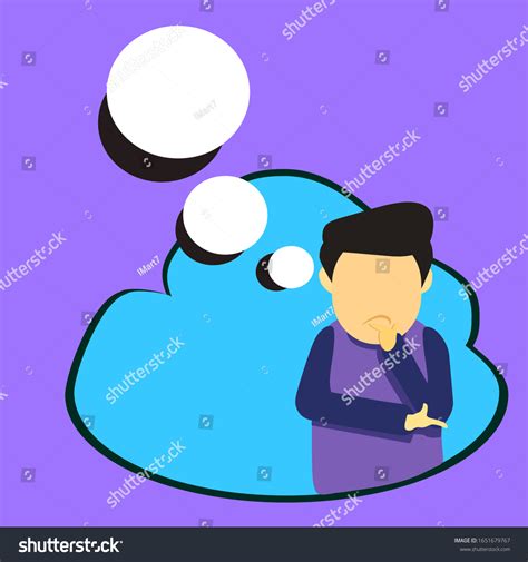 Man Thinking Vector Illustration Cartoon Style Stock Vector (Royalty ...