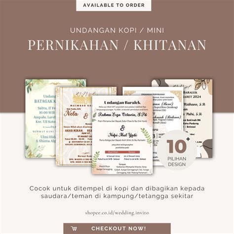 Jual Undangan Kopi Mini Untuk Pernikahan Khitanan Shopee Indonesia