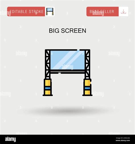 Big Screen Simple Vector Icon Stock Vector Image Art Alamy