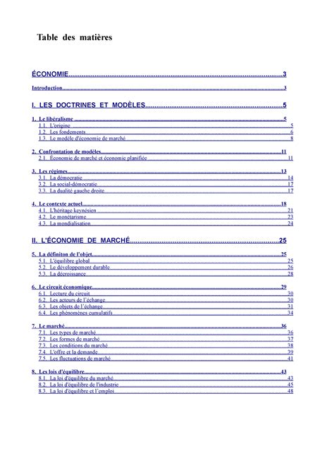 ECO1COM Cours d économie Bac Table des matières Studocu