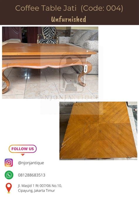 Coffee Table Meja Ketapang Kayu Jati On Carousell