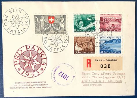 1953 FDC R Pro Patria mit Zensur nach Österreich Kaufen auf Ricardo