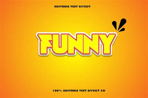 Premium Vector Funny Editable Text Effect 3d Emboss Cartoon Style