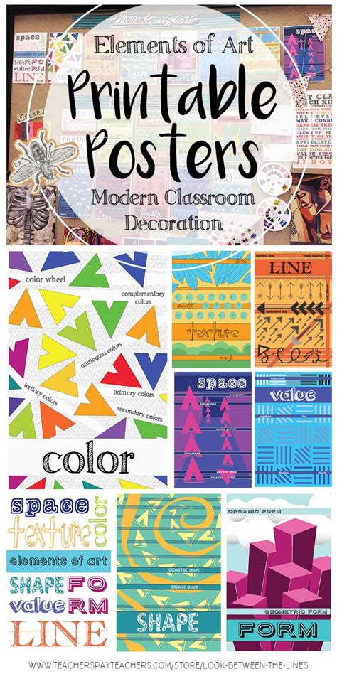 Elements Of Art Posters Art Classroom Decor Printable Posters