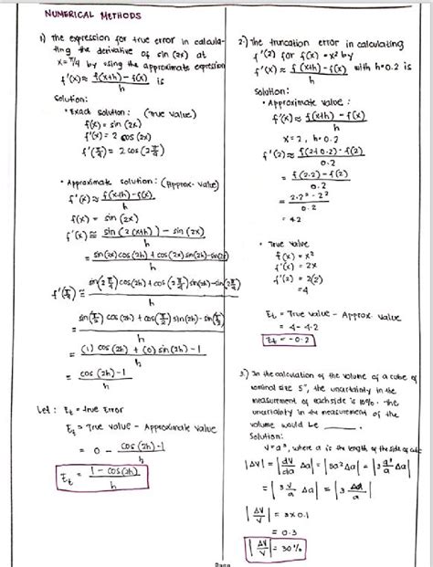 SOLUTION Math Numerical Methods Problems And Solutions Studypool