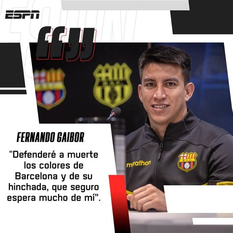 Espn Ecuador On Twitter Fernando Gaibor Realizar La Tarde De Este