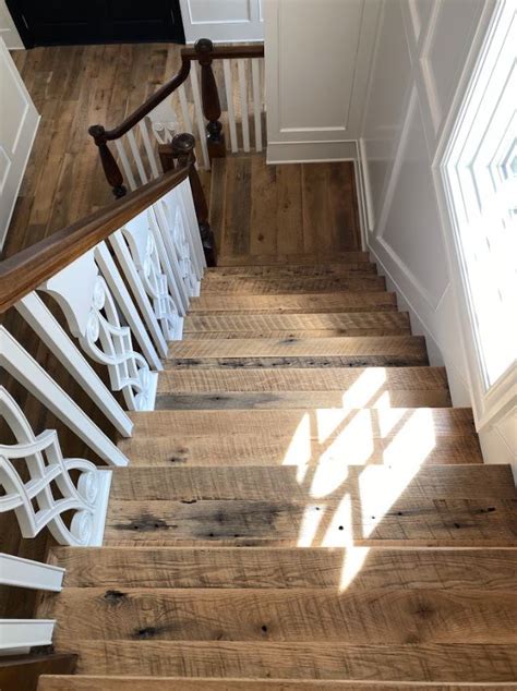 Original Face Skip Planed White Oak Stair Treads Southend Reclaimed