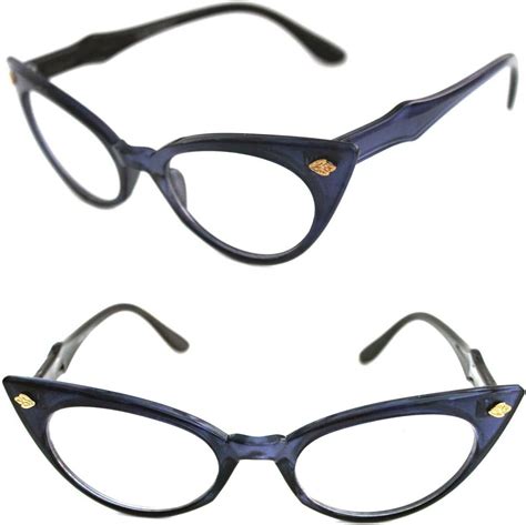 Womens Small Cat Eye Vintage Clear Lens Eye Glasses Rockabilly