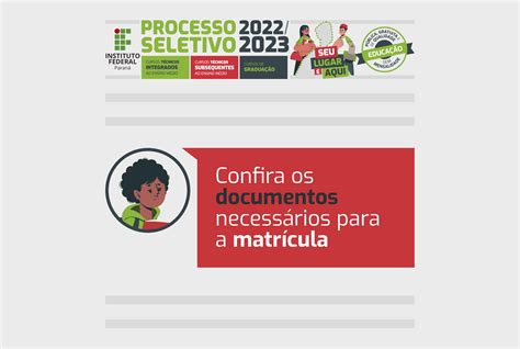 Matrículas dos aprovados no Processo Seletivo IFPR 2023 iniciam no dia