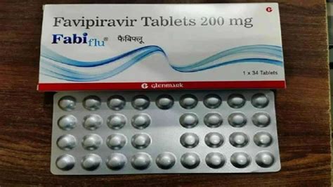 FabiFlu Favipiravir 200 Mg Tablets 1x34 Treatment Covid 19 At Rs