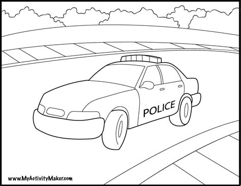 Police Car Coloring Pages - Coloring Home