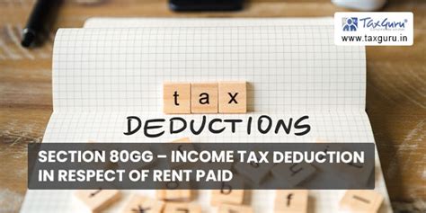 Section Gg Income Tax Deduction In Respect Of Rent Paid