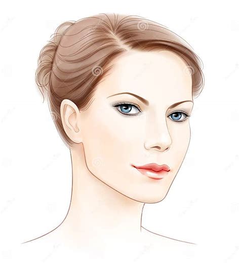 Vector Face Of Beautiful Woman Stock Vector Illustration Of Bodycare